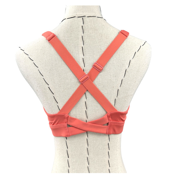 Victoria Sport Orange Racerback Adjustable Sports Bra Elastic Band Womens Medium - Picture 4 of 7